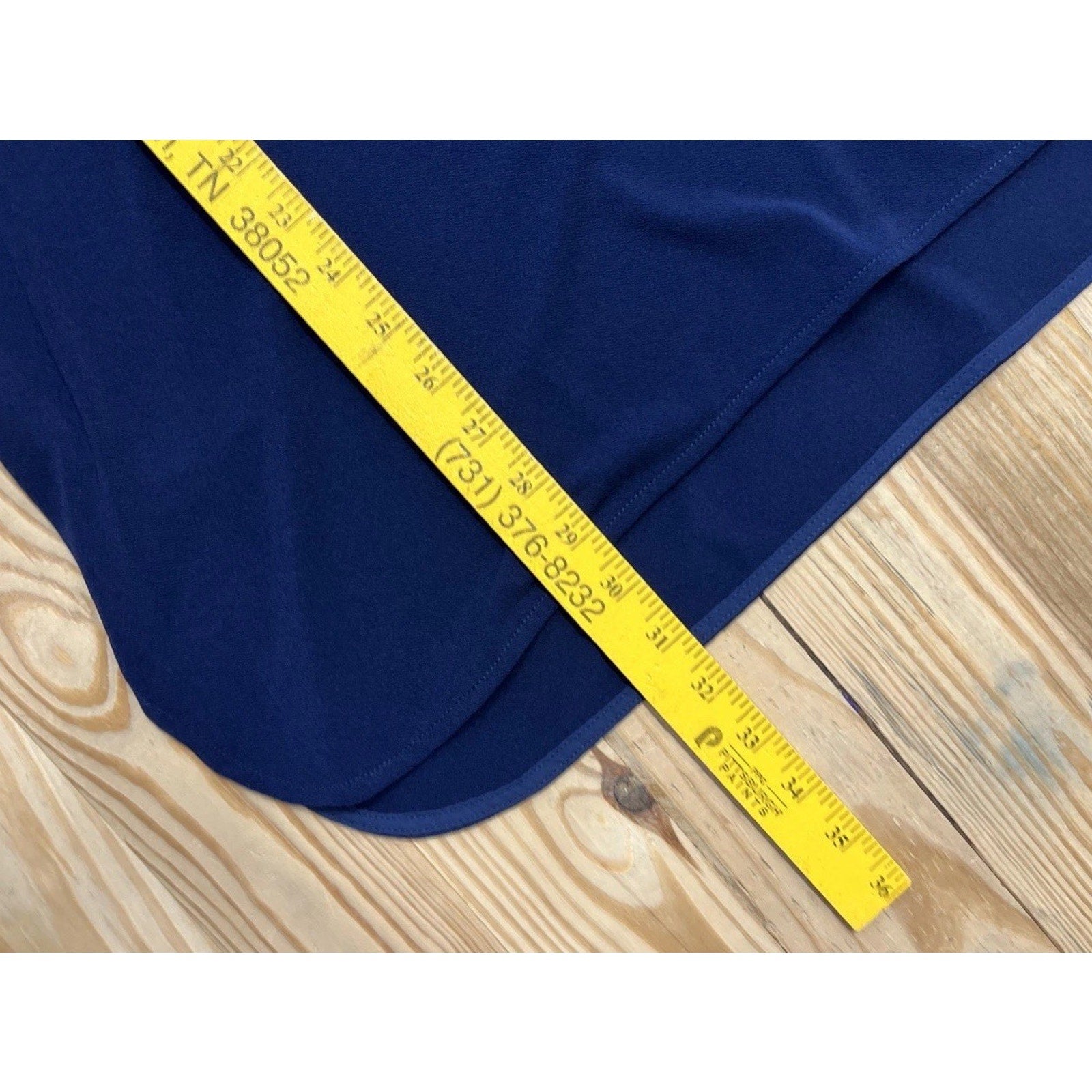 Lauren Ralph Lauren Long Sleeve Navy Stretch Tunic Top Size 1X