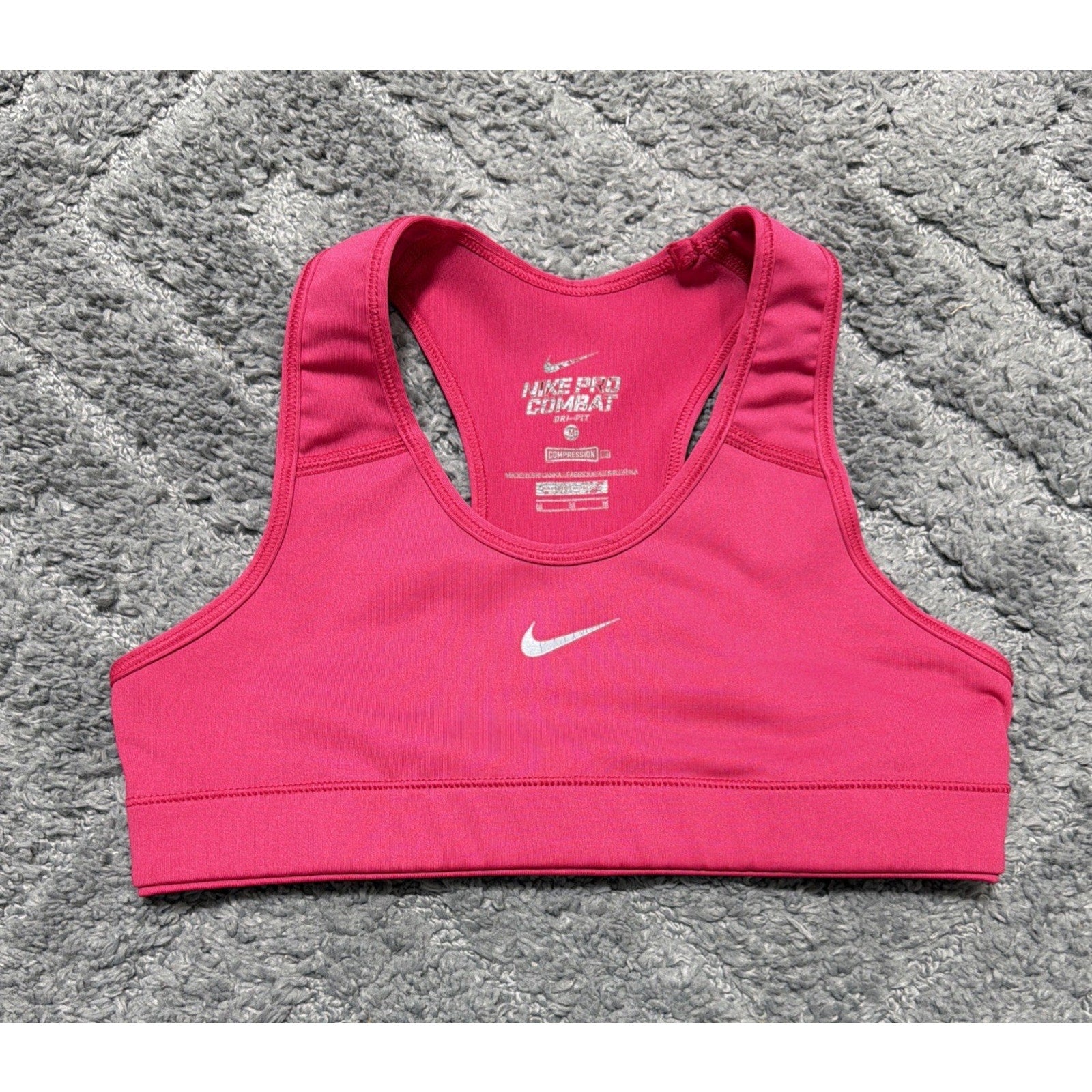 Nike PRO Combat Compression Sports BRA Pink 375833 619 Medium
