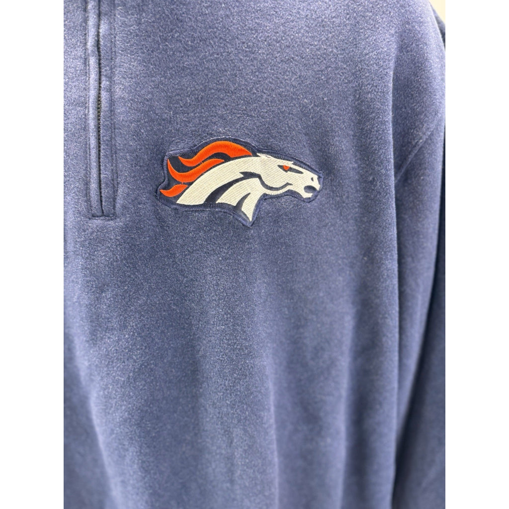 DENVER BRONCOS Carnoustie NFL Men’s X-Large Navy 1/4 Zip Pullover Sweatshirt