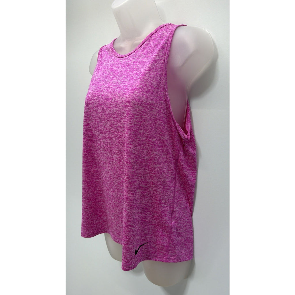 Nike Running Tank Top Women's Medium Pink Dri Fit Heather Lightweight Training