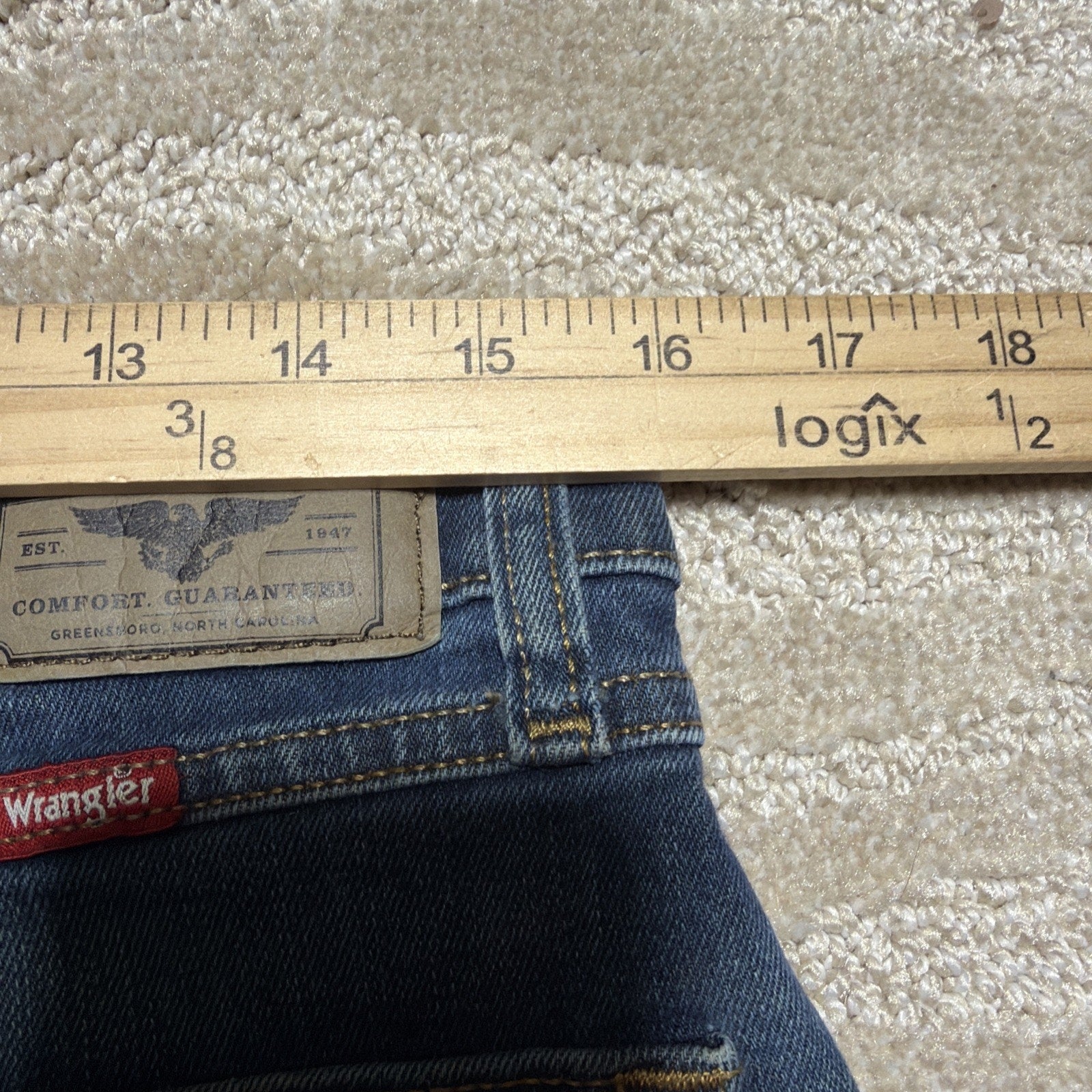 Wrangler Athletic Fit Straight Blue Jeans Mens Workwear 32x32