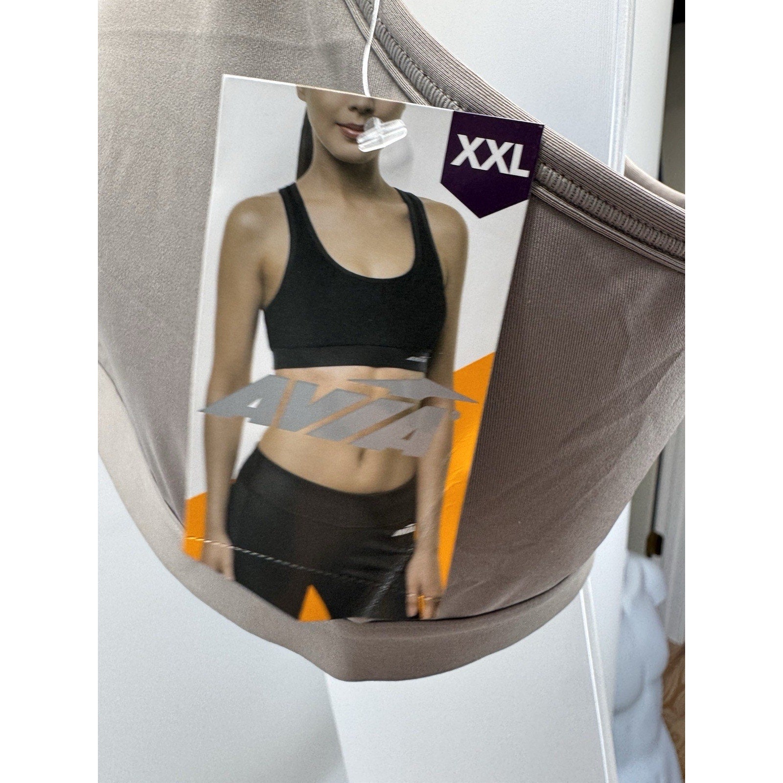 Avia Women's XXL (20) High Impact Strappy Sports Bra Taupe NWT