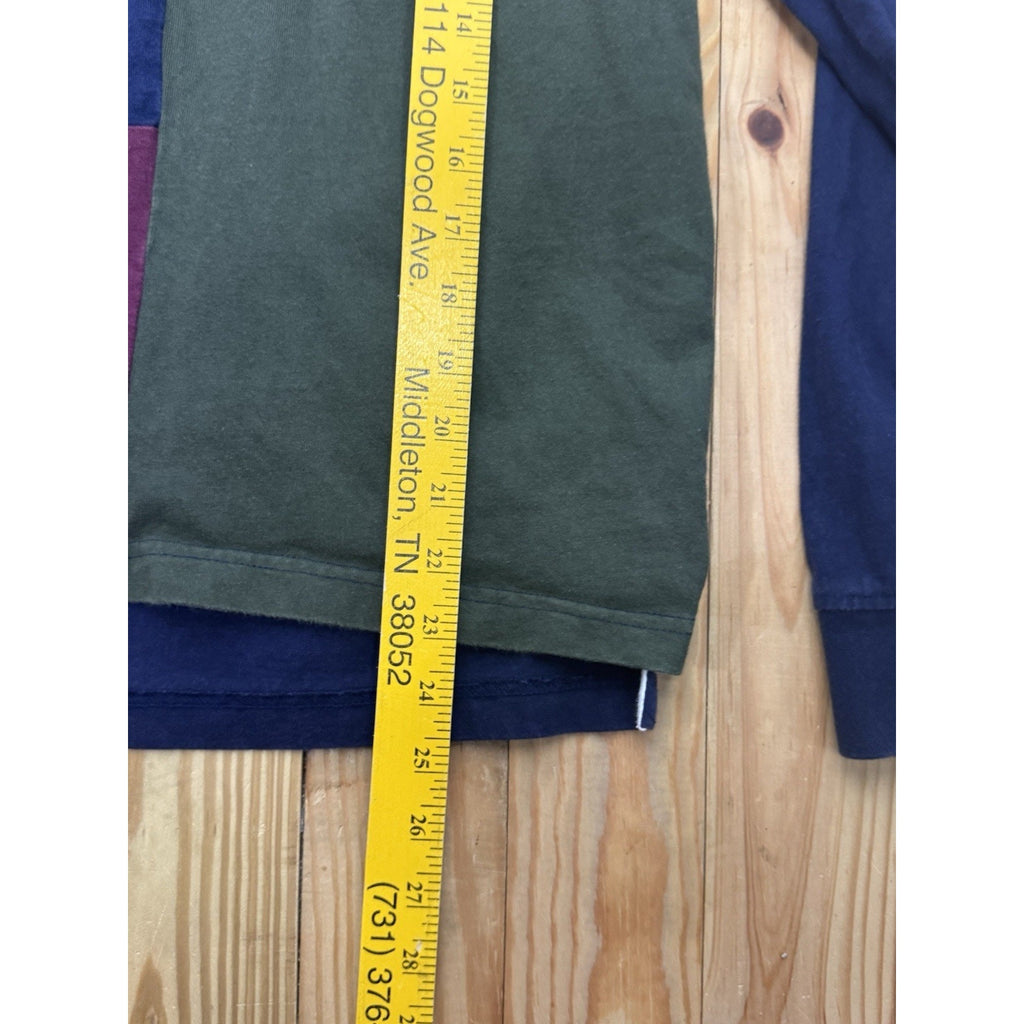 Polo Ralph Lauren Polo Boys XXL 18 Multicolor Blue Colorblock Long Sleeve Pony