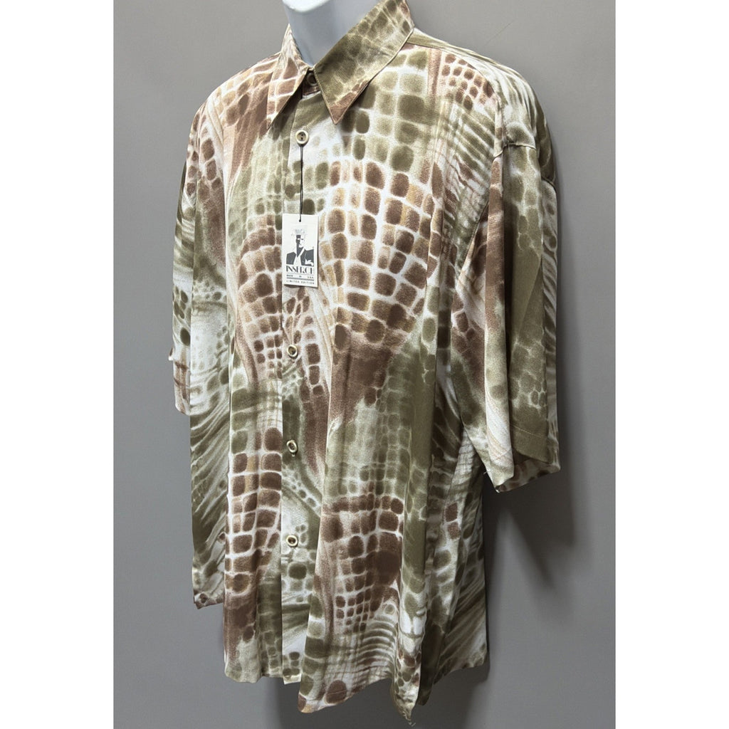 Vintage Inserch Limited Edition Men’s L Button Up Shirt Made USA 100% Dacron NWT