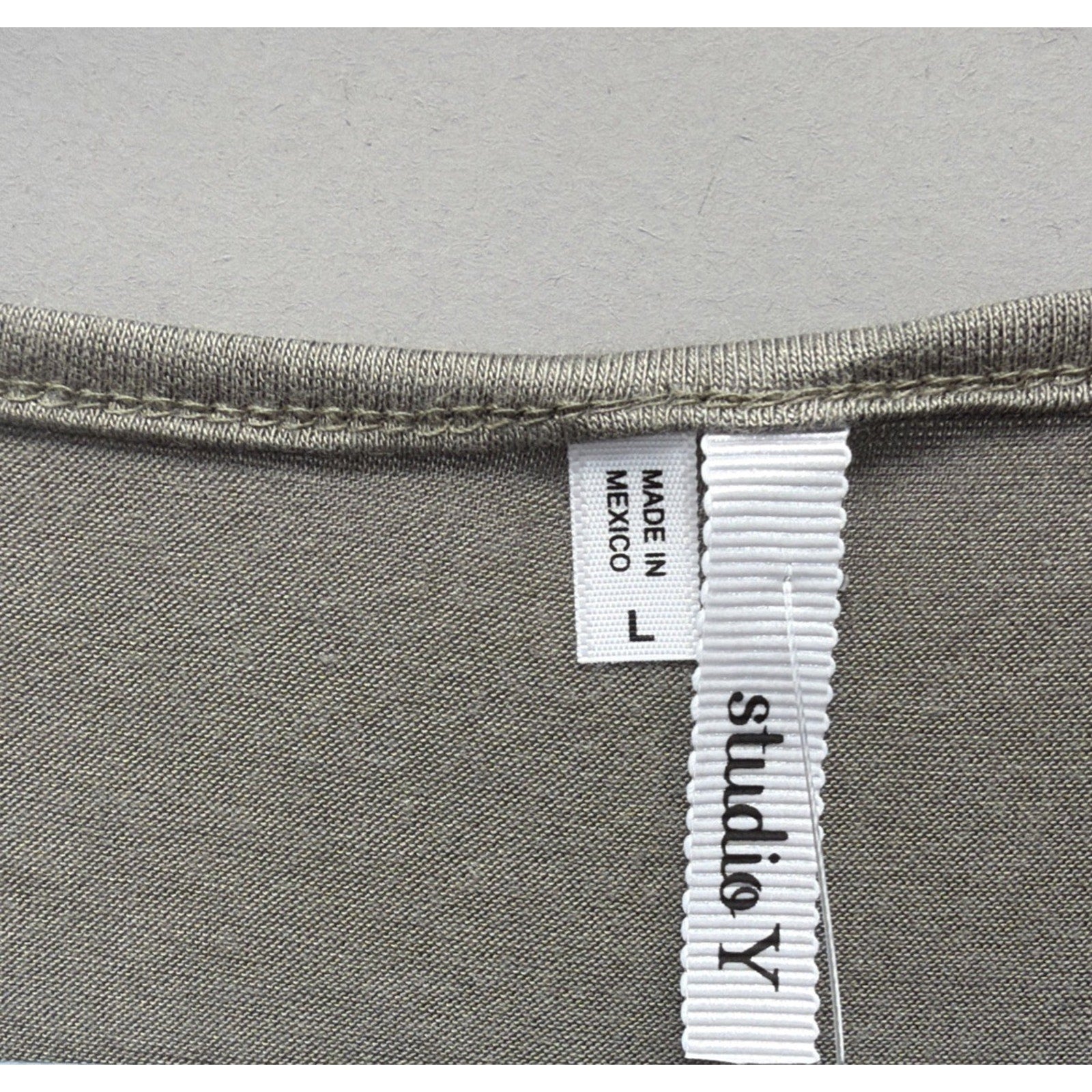 MAURICES- STUDIO Y SZ LARGE Gray DRAPE NECK TOP New