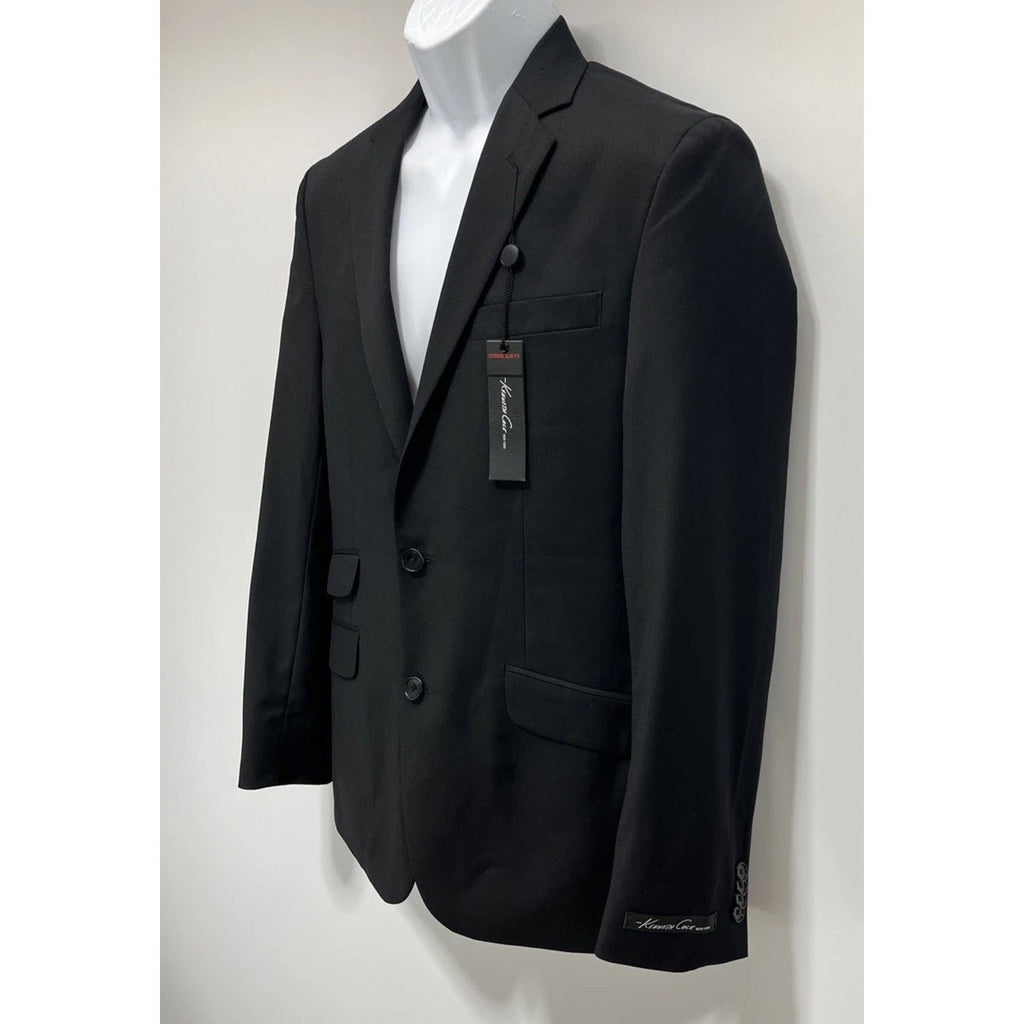 Kenneth Cole Gray Extreme Slim Fit Wool Blend Blazer | Size 38 Regular Black NWT