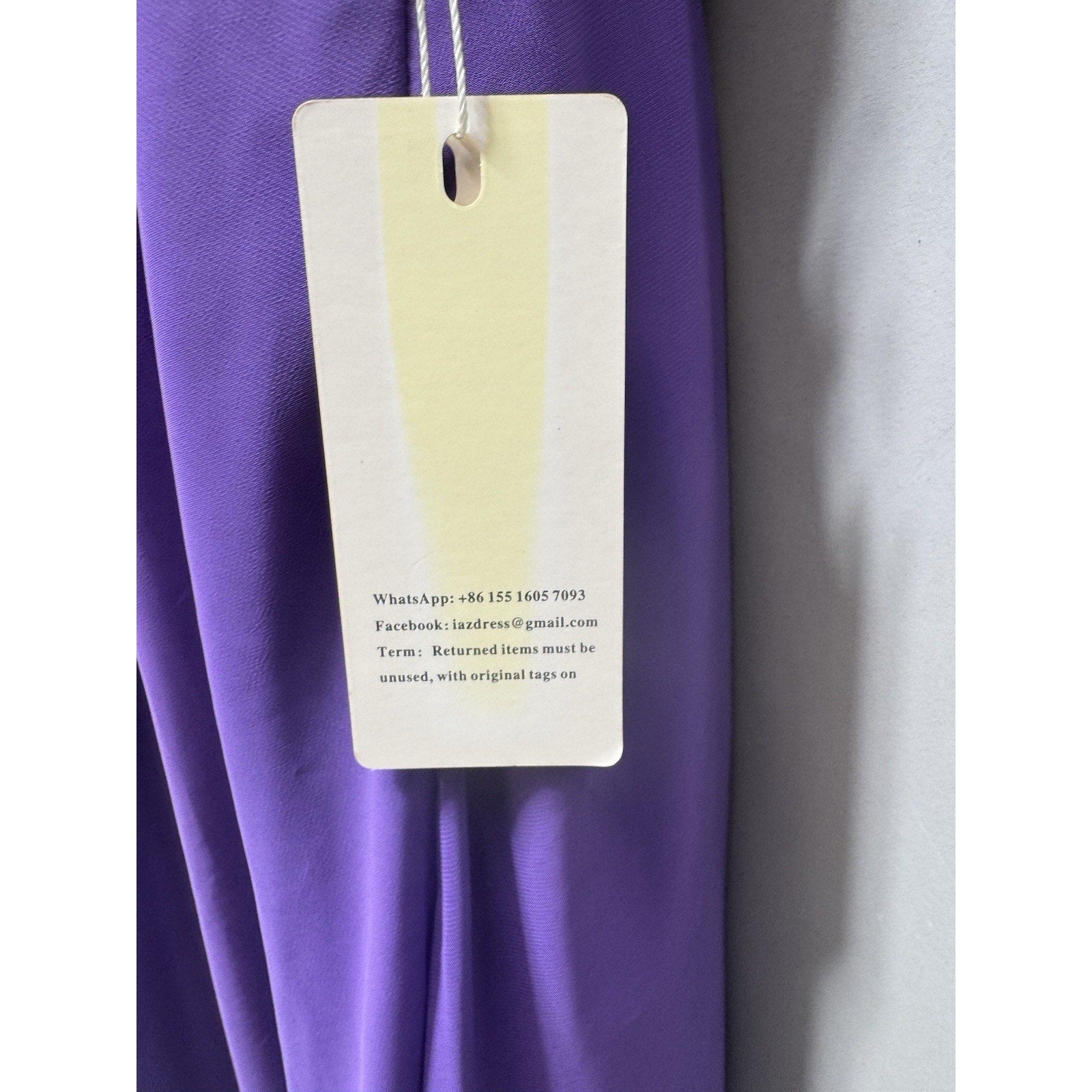 AZDRESS Purple Prom Dress Lace Back Chiffon Formal Evening Gown Maxi NWT Large