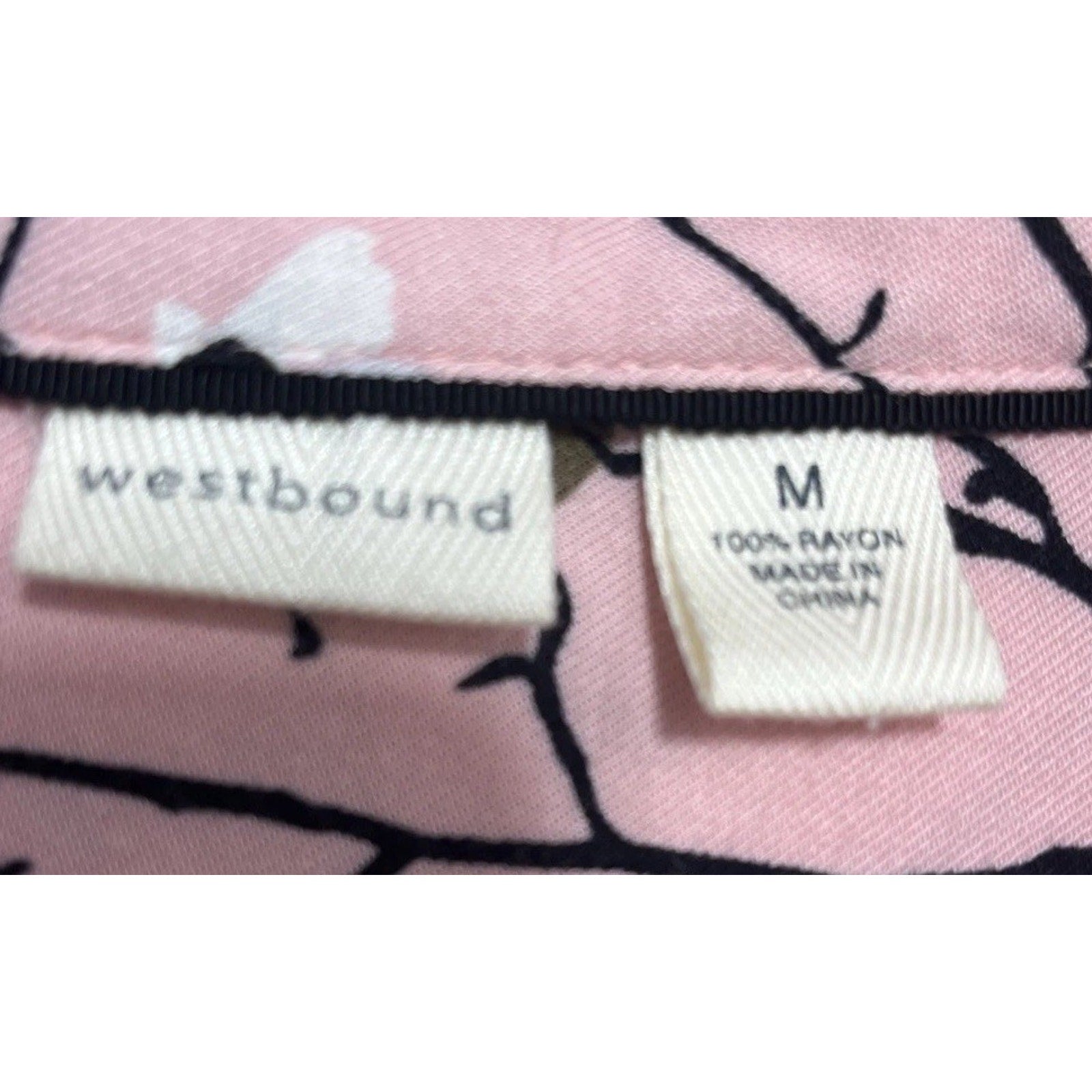 Westbound Floral Blossom Print Casual Button down Shirt Size M