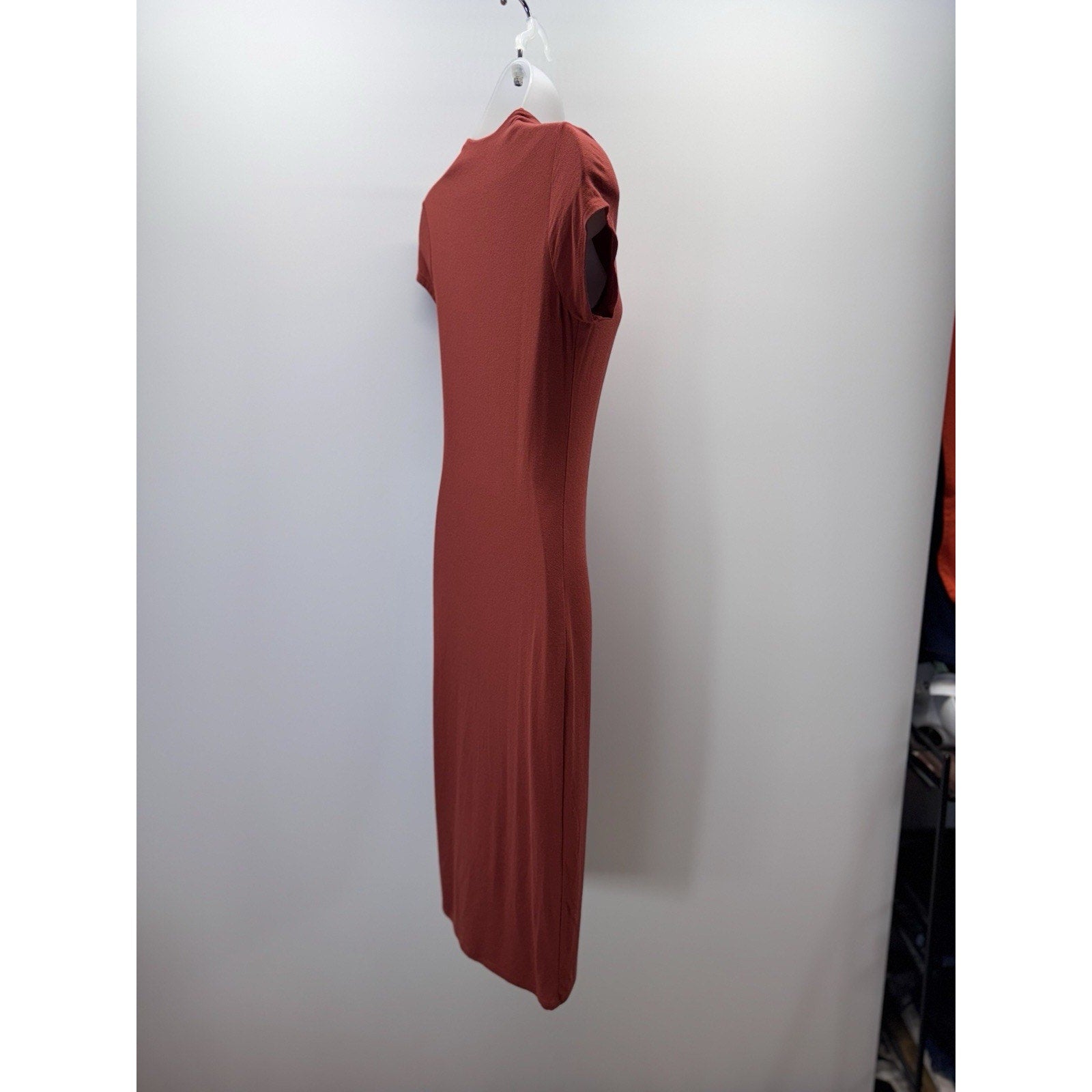 Vibe Sportswear Bodycon Dress Size Medium Stretch High Neck Cap Sleeve Stretch