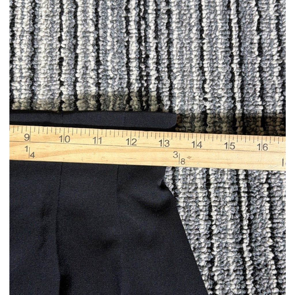 Anne Klein Vintage 90s 100% Wool Black Pencil Skirt Lined Size 6