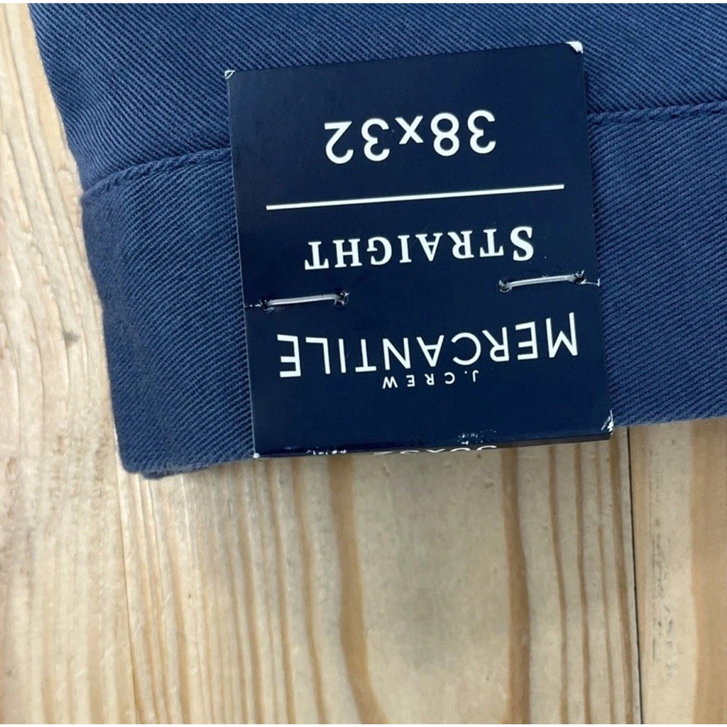 J.Crew Mens 38x32 Navy Blue Mercantile Flex Straight Leg Chino Pants NWT