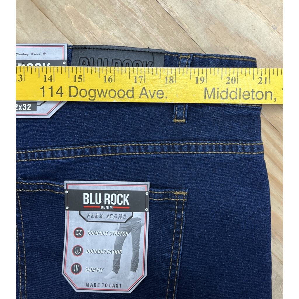 Blu Rock Men's Flex 4-Way Stretch Slim Fit Jeans Medium Wash Size 42x32 NWT