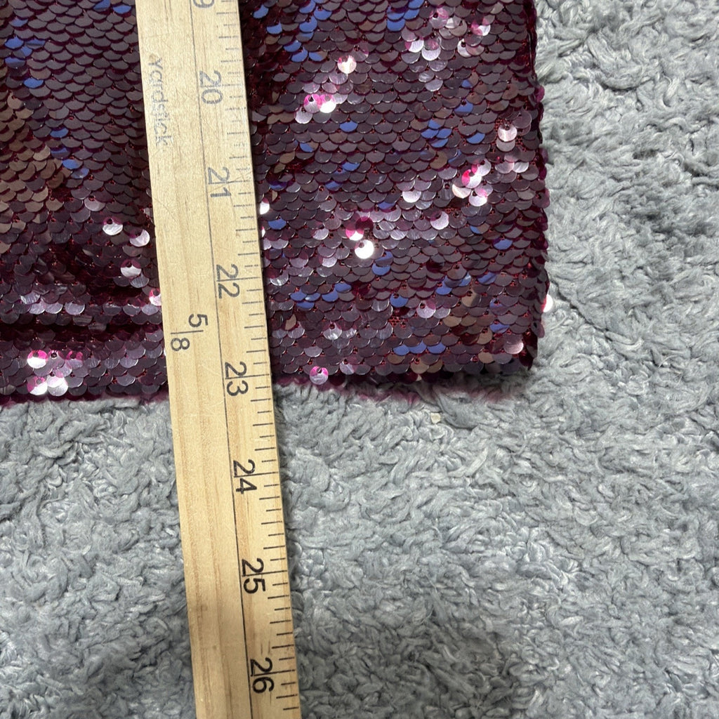 NWT Ann Taylor size Medium burgundy Lined sequined short sleeve top $129