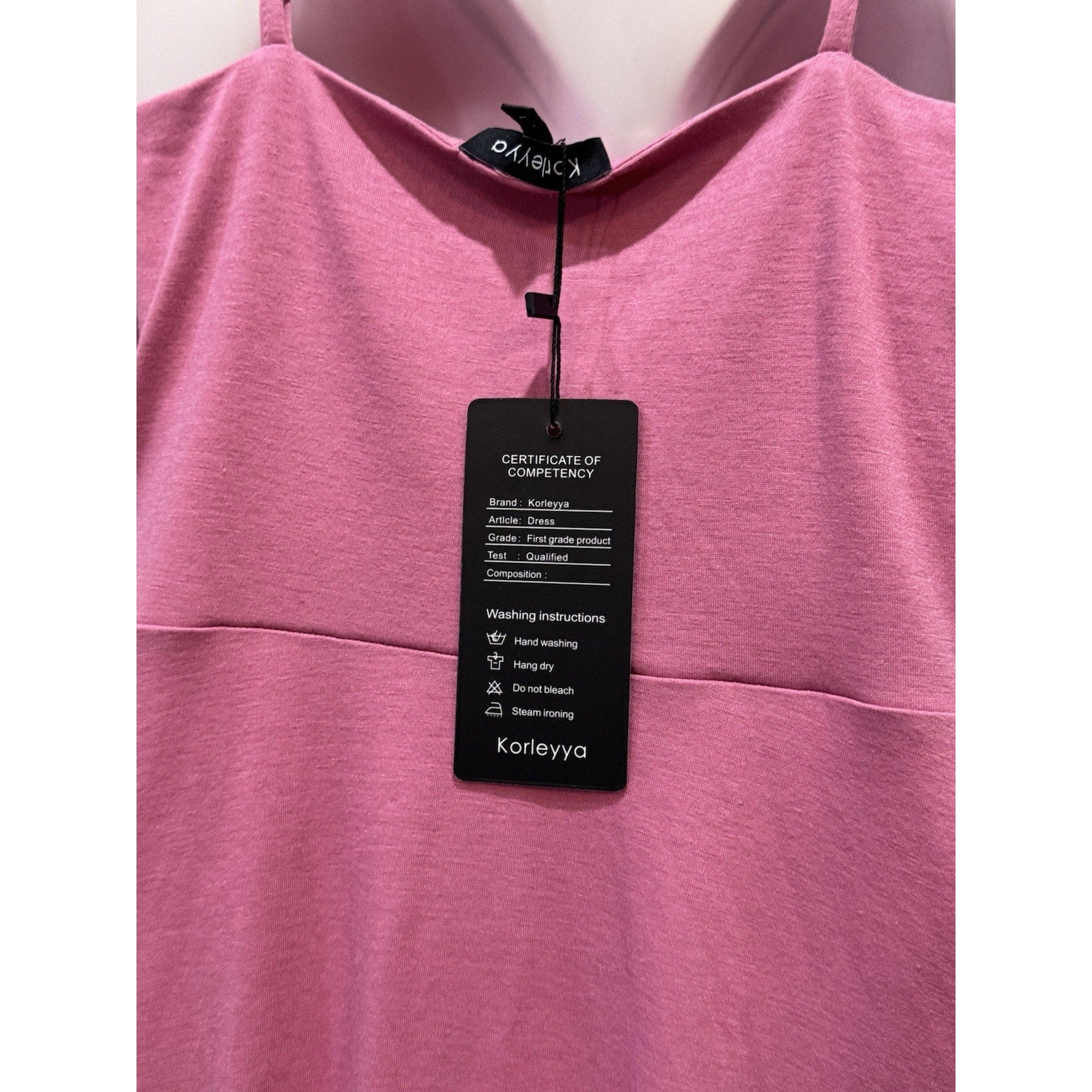 Korleyya Sleeveless Ruched Front Slit Midi Dress Pink Super Soft Women’s Large