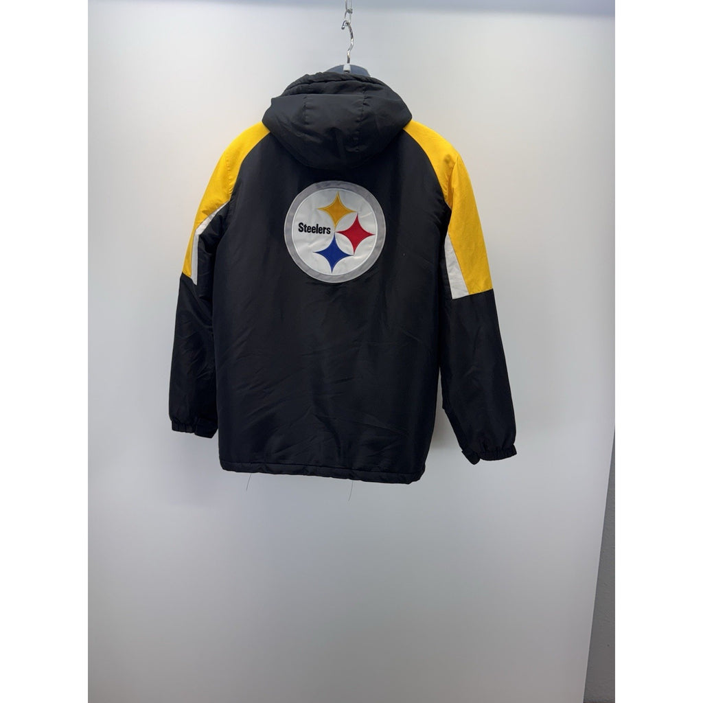 NFL Pittsburgh Steelers Jacket Full Zip Hooded Coat Men’s Size Medium