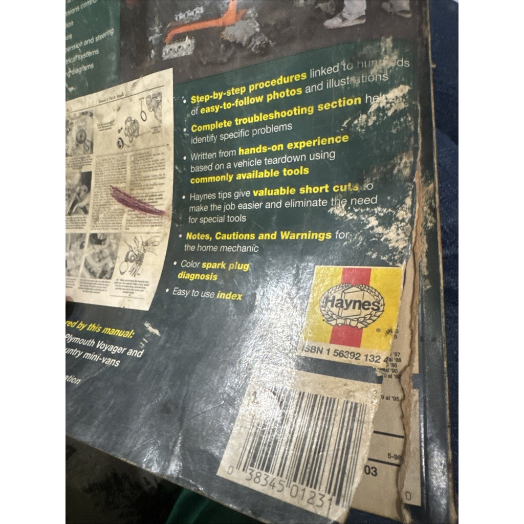 HAYNES 30010 Repair MANUAL 1984-1995 Dodge Caravan Plymouth Voyager Chrysler