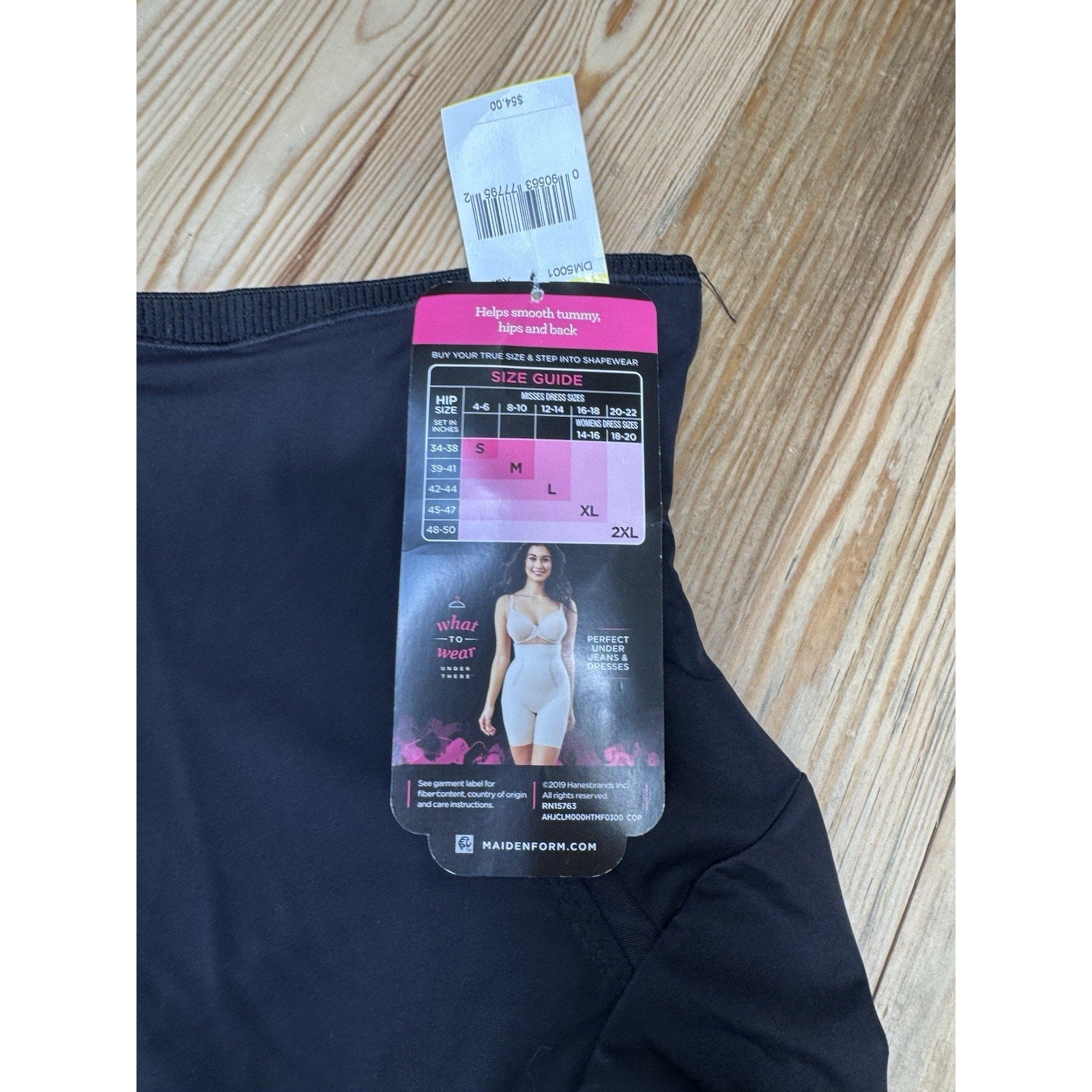 Maidenform High Waist Thigh Slimmer Black Shapes Firm Women’s Size Medium