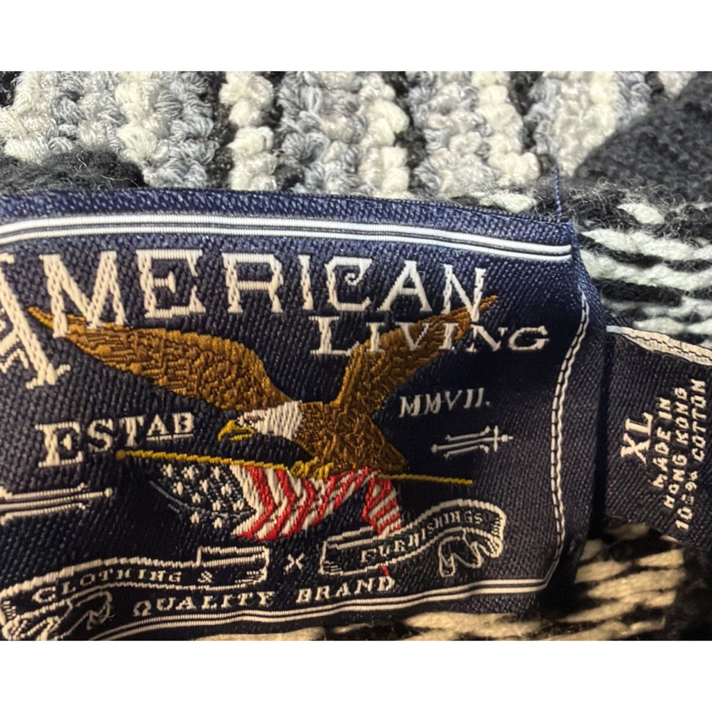 Vtg 90s Ralph Lauren American Living Ski Fair Isle Sweater Mens XL Black NWT