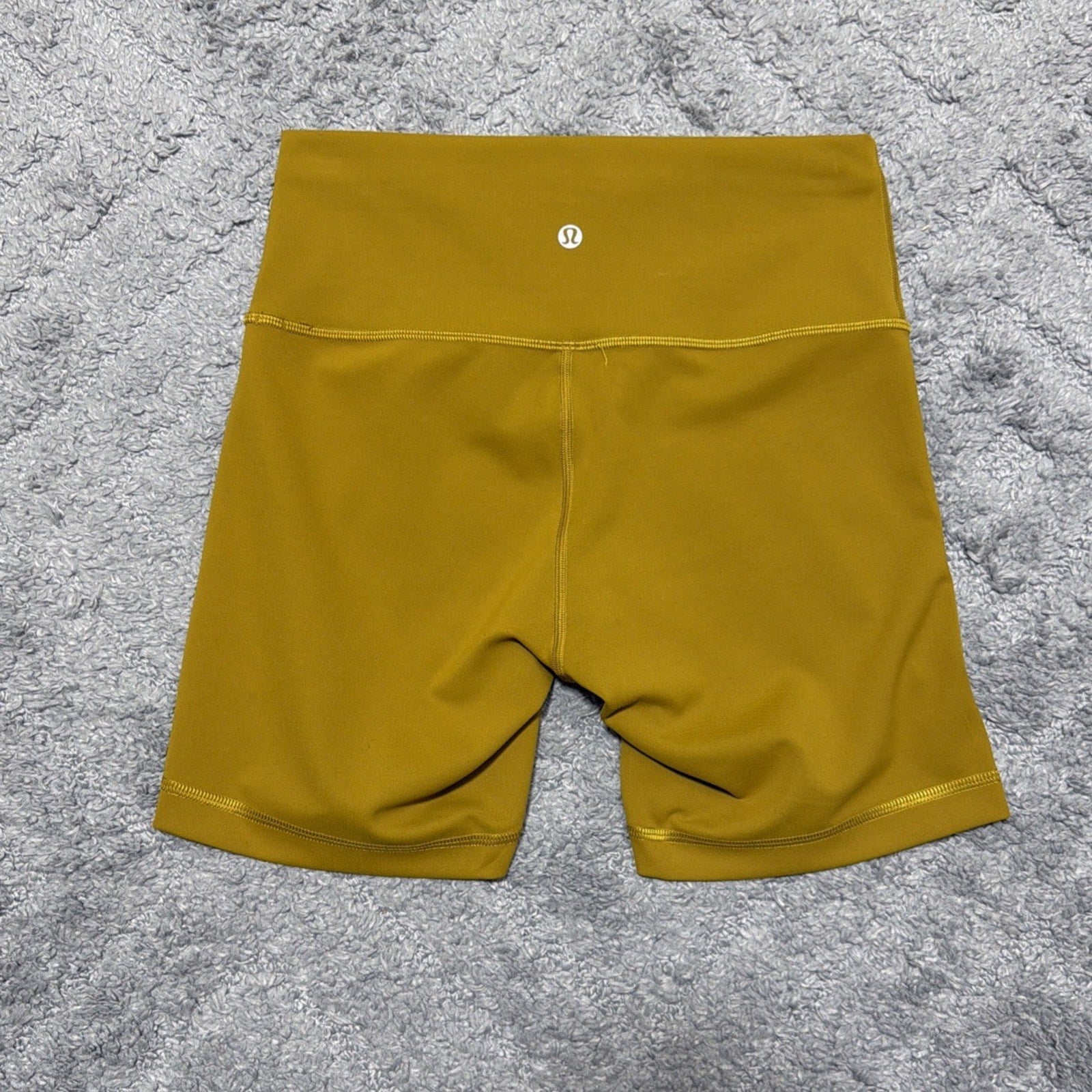 Lululemon Athletica Align High Rise 8” Inseam Shorts Mustard Yellow Womens 8