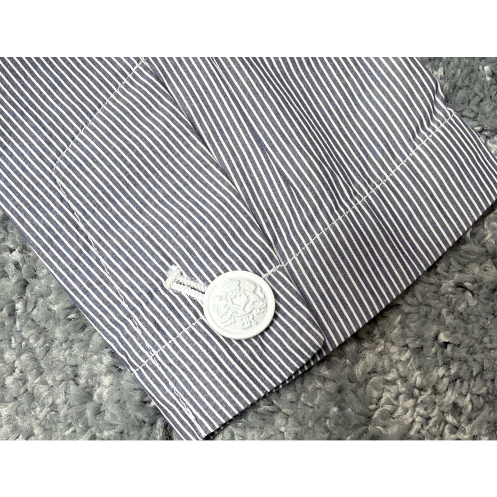 Banana Republic Striped Linen Blazer Women’s Blue 2 Button Size XS Career Formal