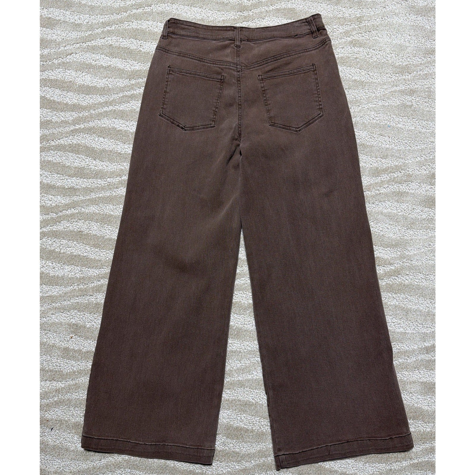 Entro High Rise Crop jeans size L wide leg 30x28