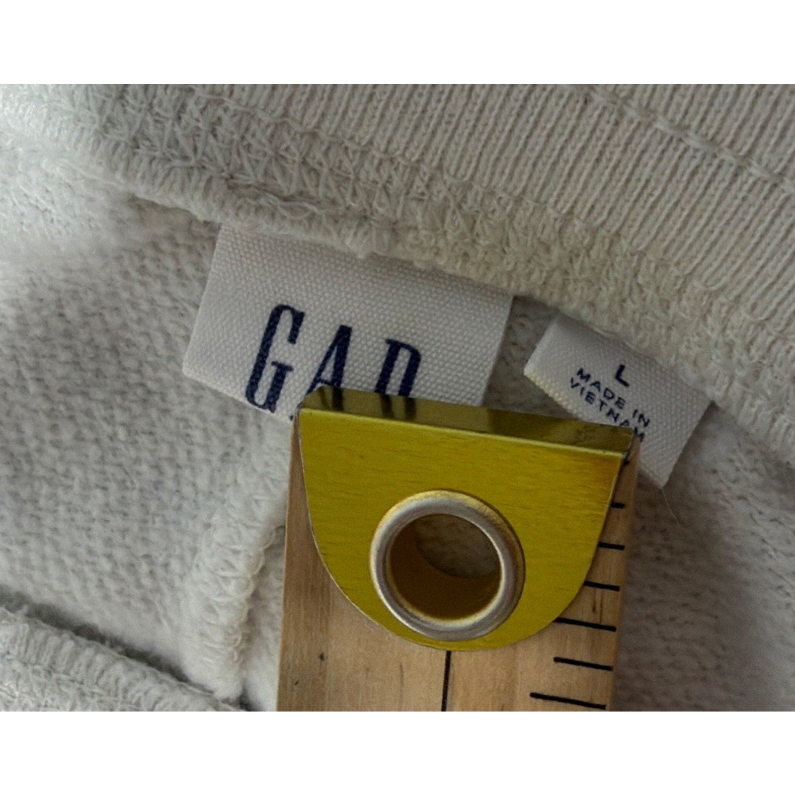 Gap Womens Logo Fleece Joggers Sweatpants Light Beige Pockets Large