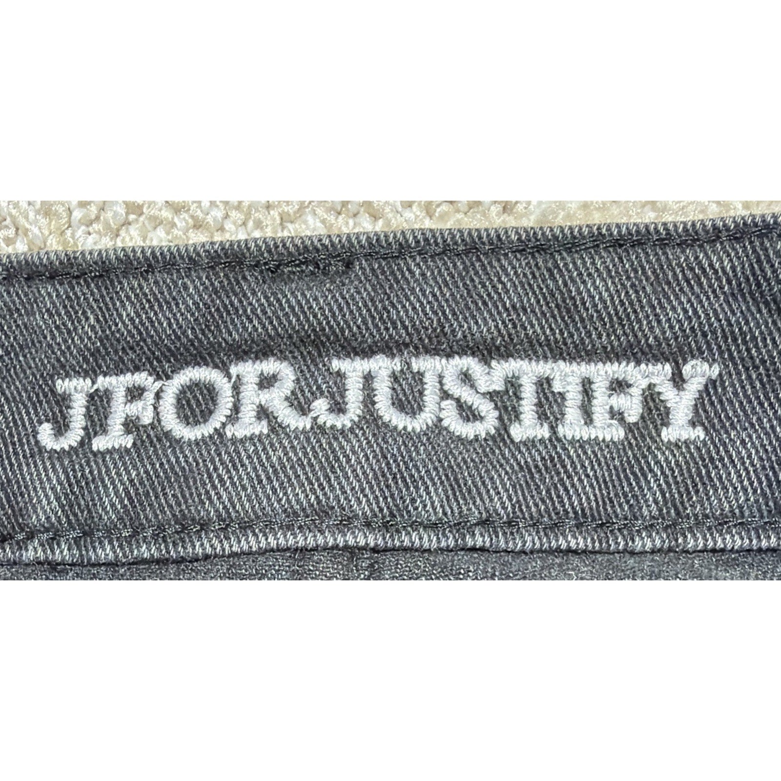 J FOR JUSTIFY Y2K Black Wide Leg Baggy Jeans Size 1 28x29