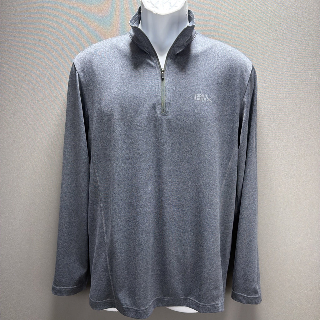 Men's Eddie Bauer Adventurer Size S Pullover 1/4 Zip Long Sleeve Blue Freedry