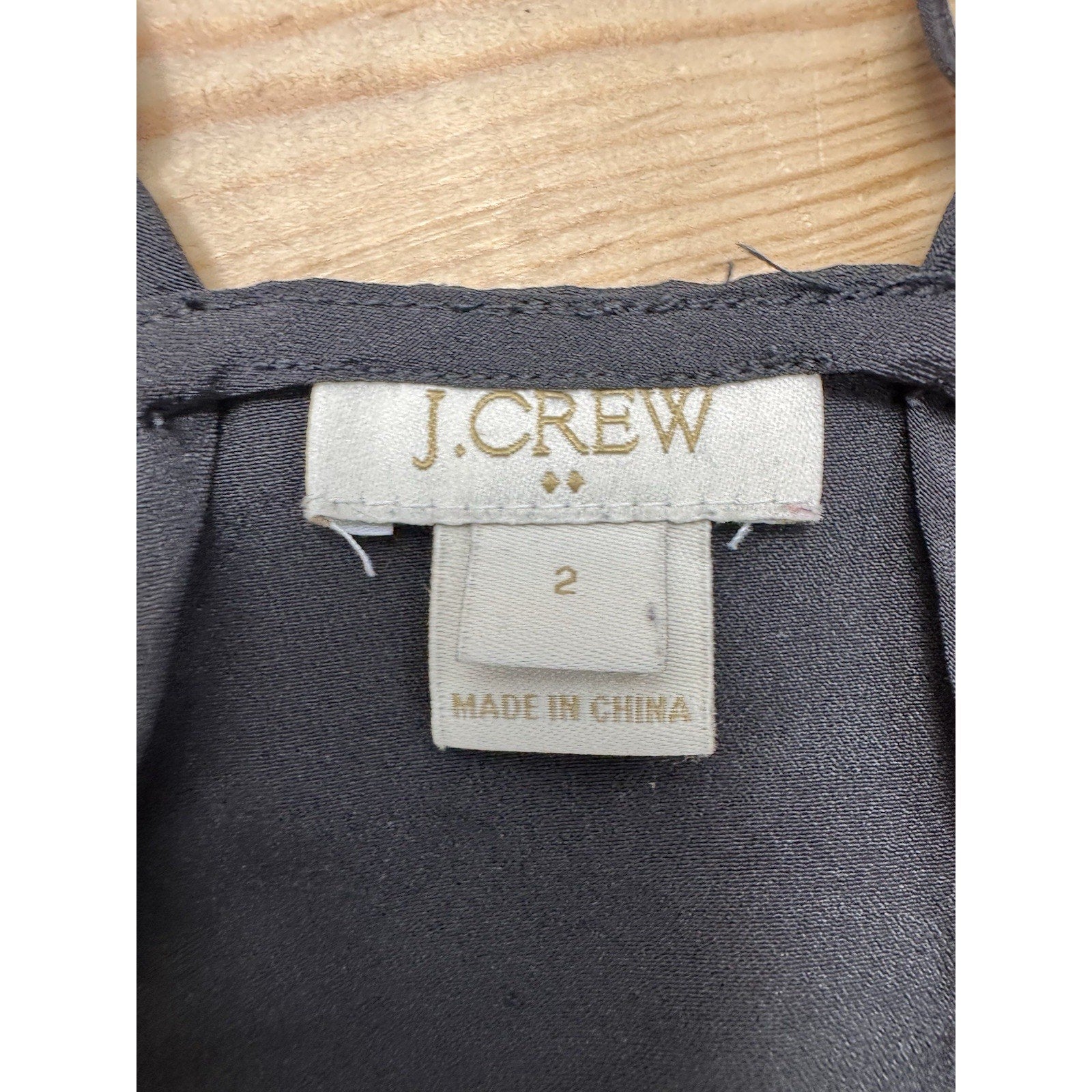 J Crew Cami Racerback Black Sheer Layer Tank Spaghetti Strap Women’s Size 4