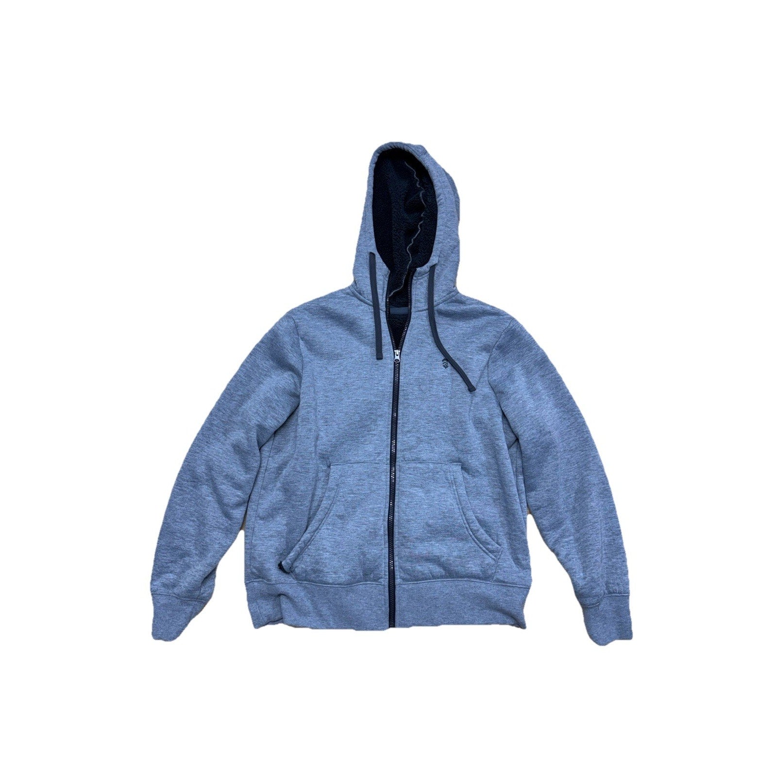 Free Country The Everybody Hoodie Size XXL Gray w/Black Faux Sherpa Lining