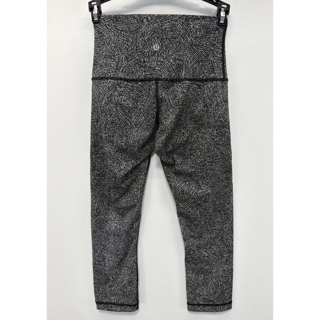 Lululemon Speckled Wunder Under Leggings High Rise Black White Size 4