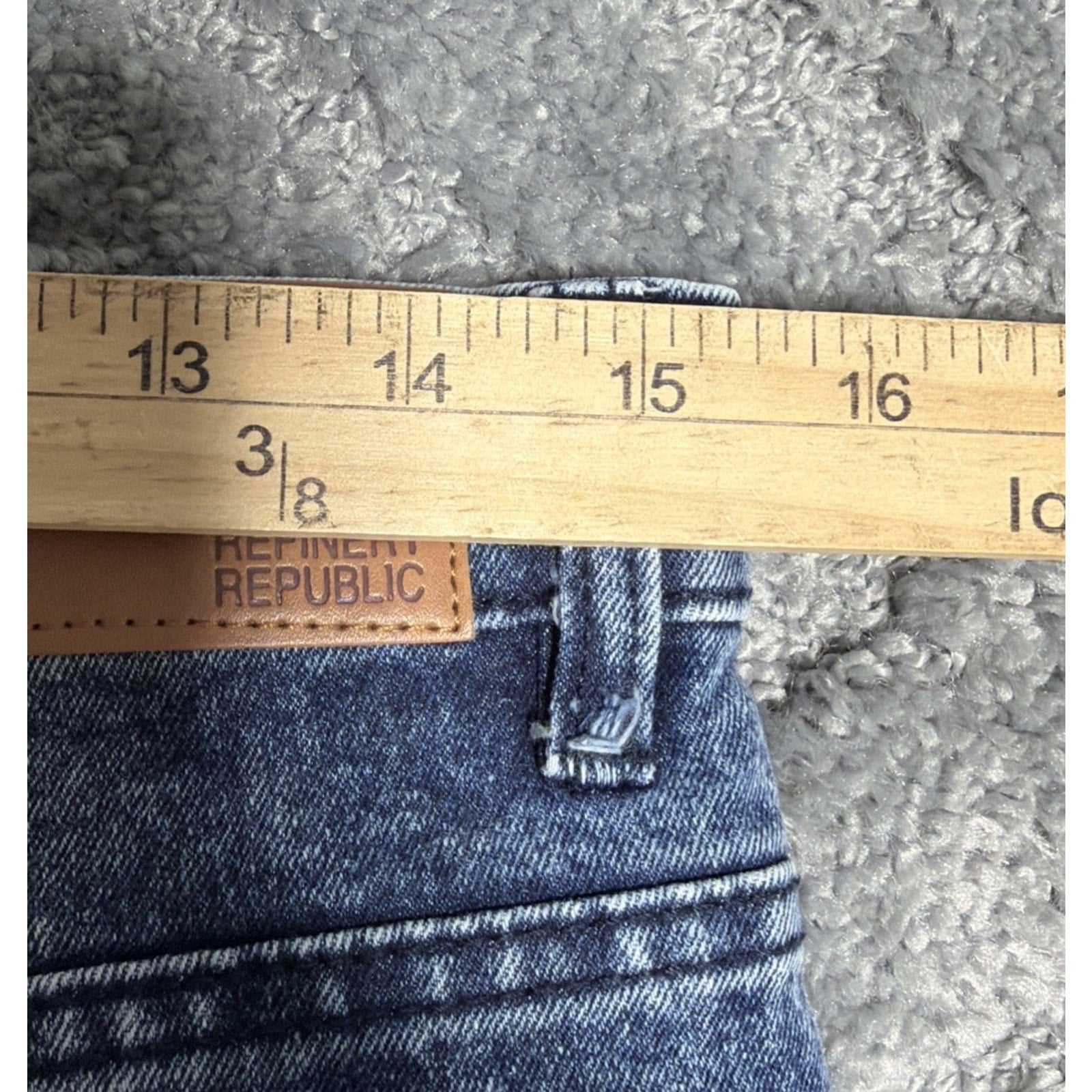 Refinery Republic Denim jeans size 18 sits 30 x 28 slim leg opening