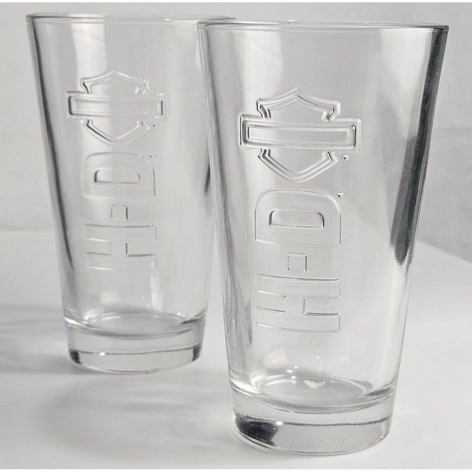 Harley Davidson Embossed Pint Glass Gift Set 6 Glasses Coasters Wall Opener NIB