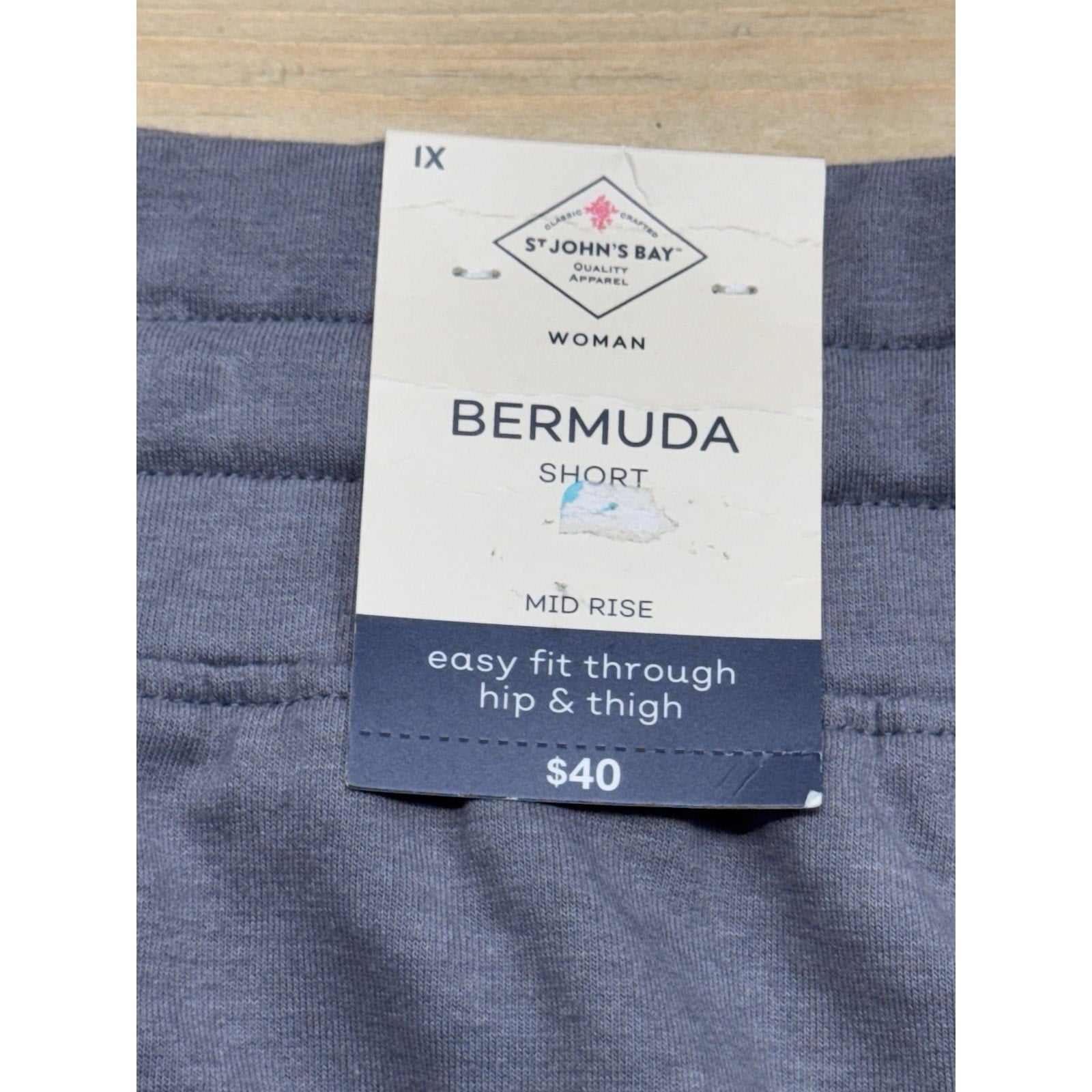 St. John's Bay Mid Rise Colonial Pewter Bermuda Shorts Women’s Size 1X NWT