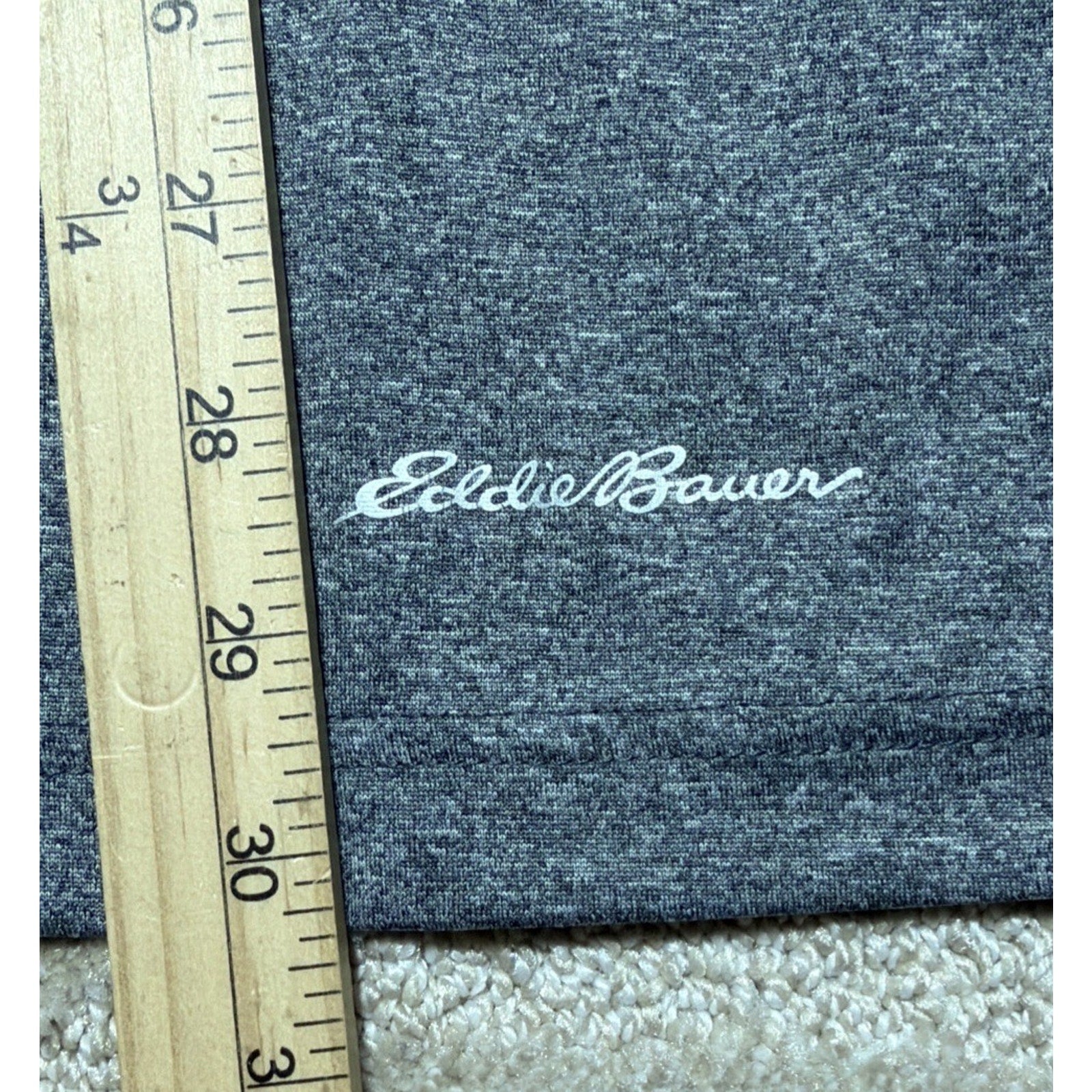 Eddie Bauer Men’s XL Grey Dry-Fit Performance Athletic Lightweight Gym Work Out