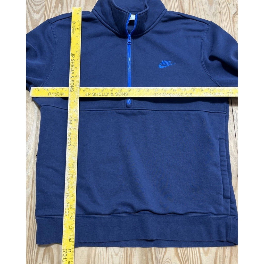 Nike Mens Sportswear Club 1/2 Zip Navy Pullover Sweatshirt L