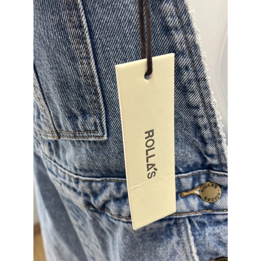 NWT Rolla’s Original Short High Rise Cut Off Jean Overalls Women’s Size 8