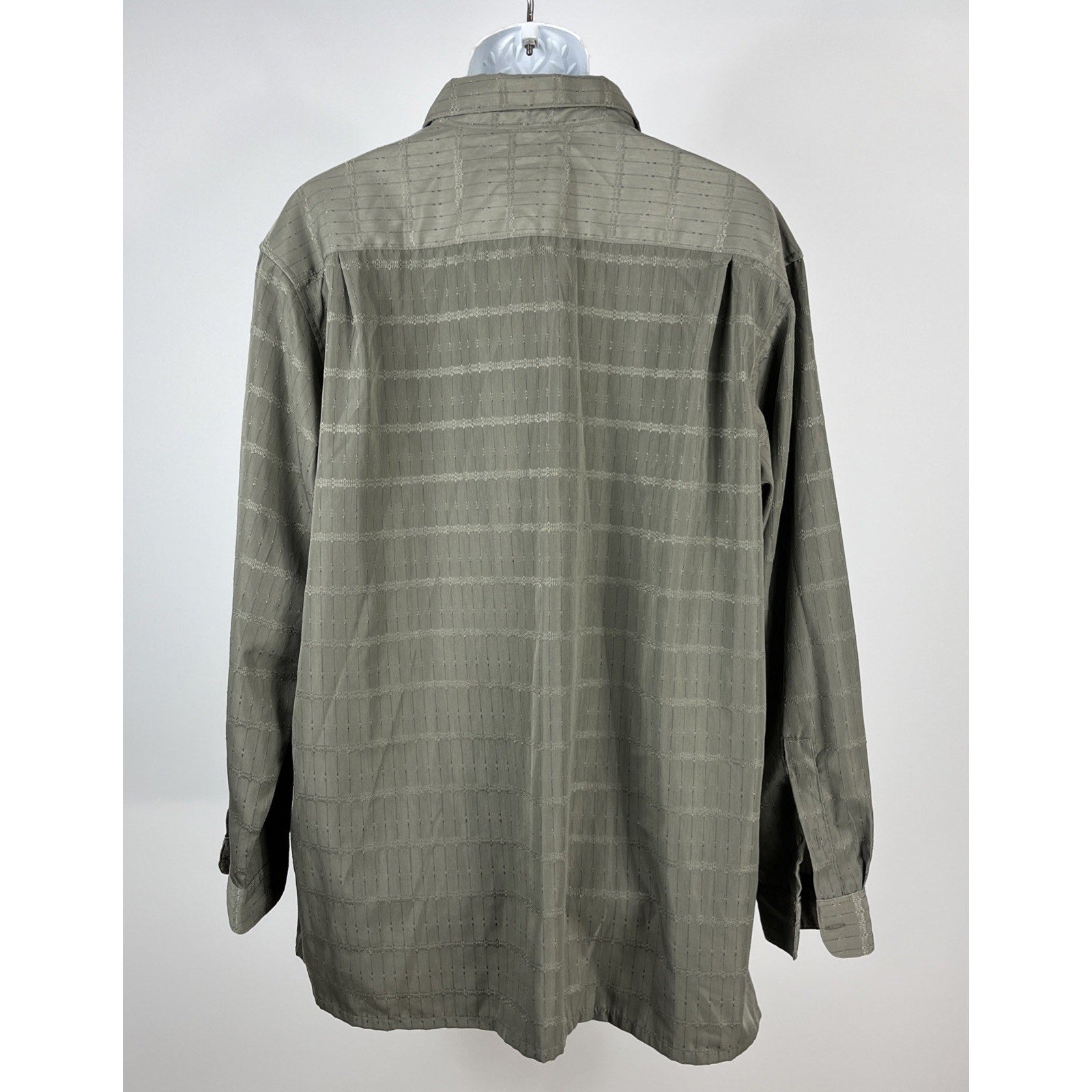 Vintage Haband Embroidered Green Button Up Shirt Size XL