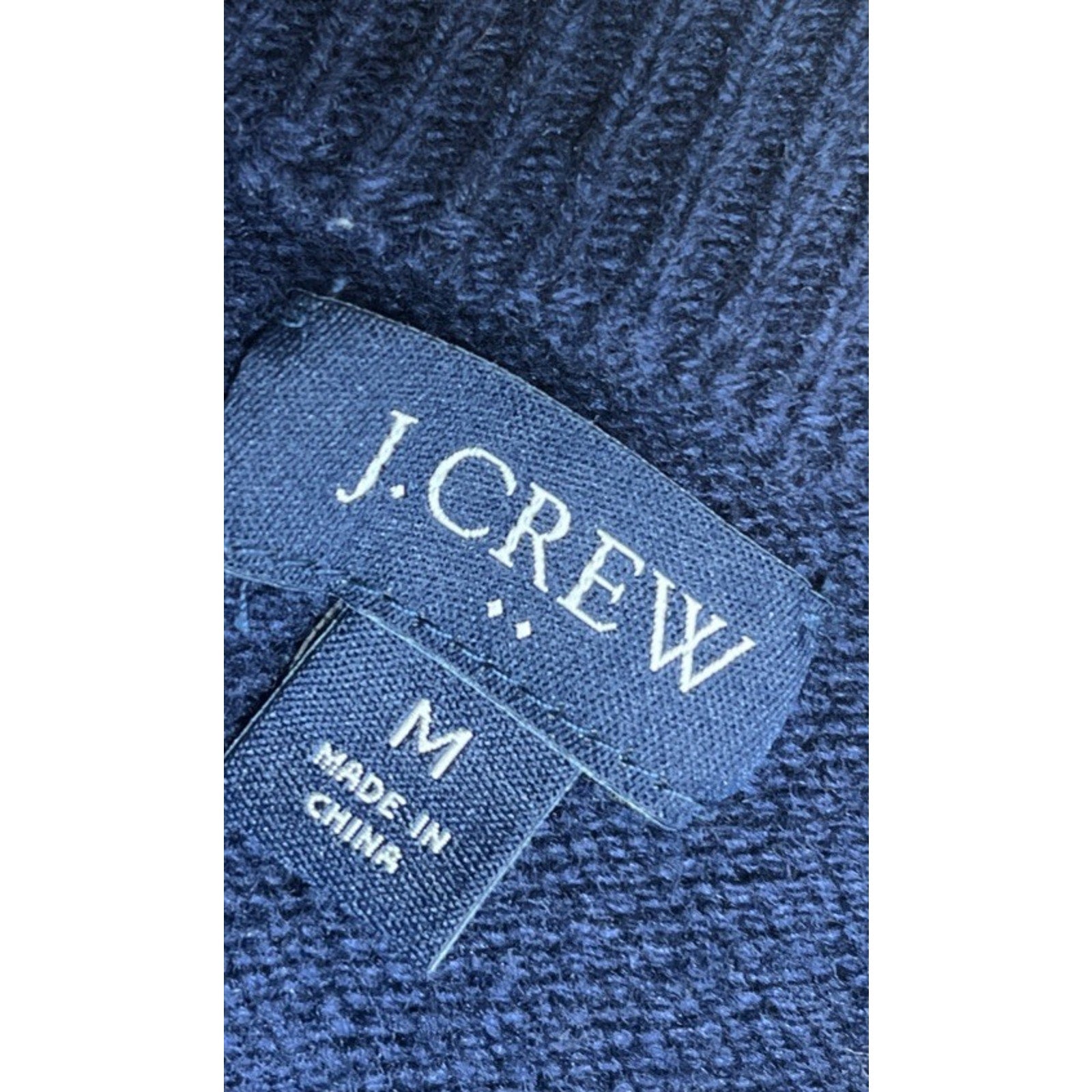 J.CREW Long Sleeve HENLEY SWEATER SIZE M LAMBSWOOL Blend BLUE SOLID