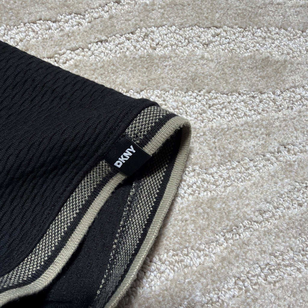 Mens DKNY Black 1/4 Zip Polo Size Large