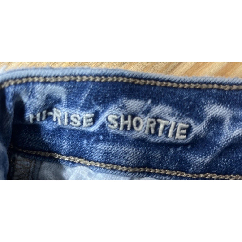 American Eagle Hi Rise Shortie Shorts Daisy Embroidered Women's Size 2