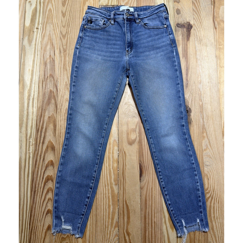 KanCan Jeans Women 7/28 Blue Mid Rise Skinny Medium Wash Stretch