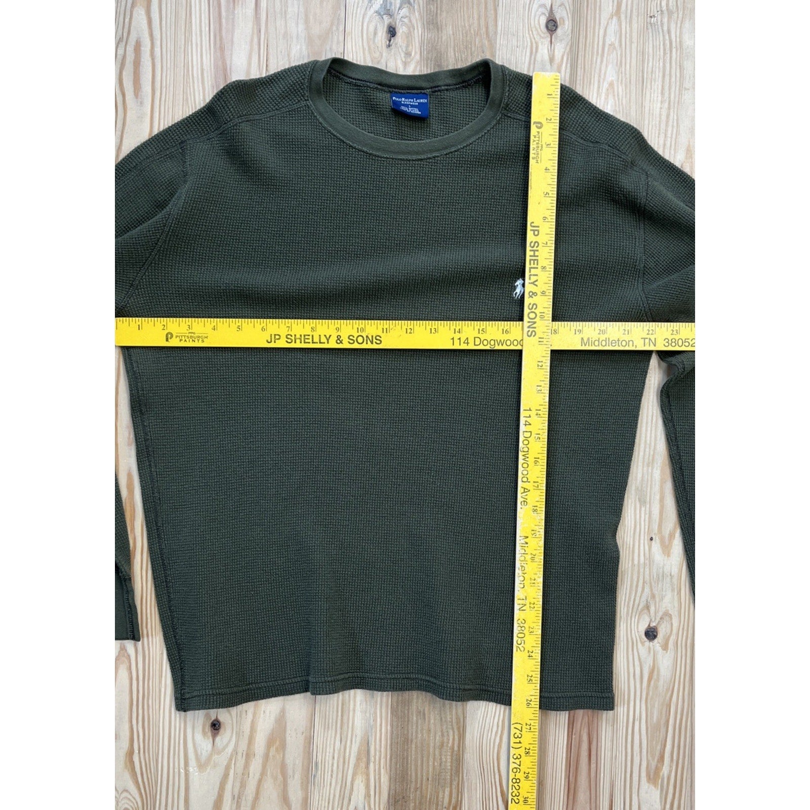 Polo Ralph Lauren Sleepwear Color- Green Waffle Weave Pajama Top Size- Large