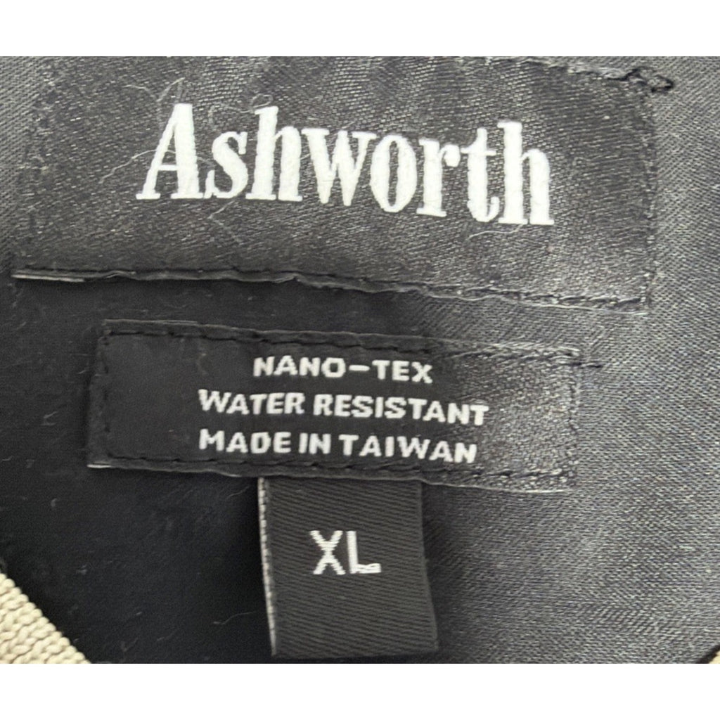 Ashworth Nano Tex Black Windbreaker Golf Men's Size XL Water Resistant