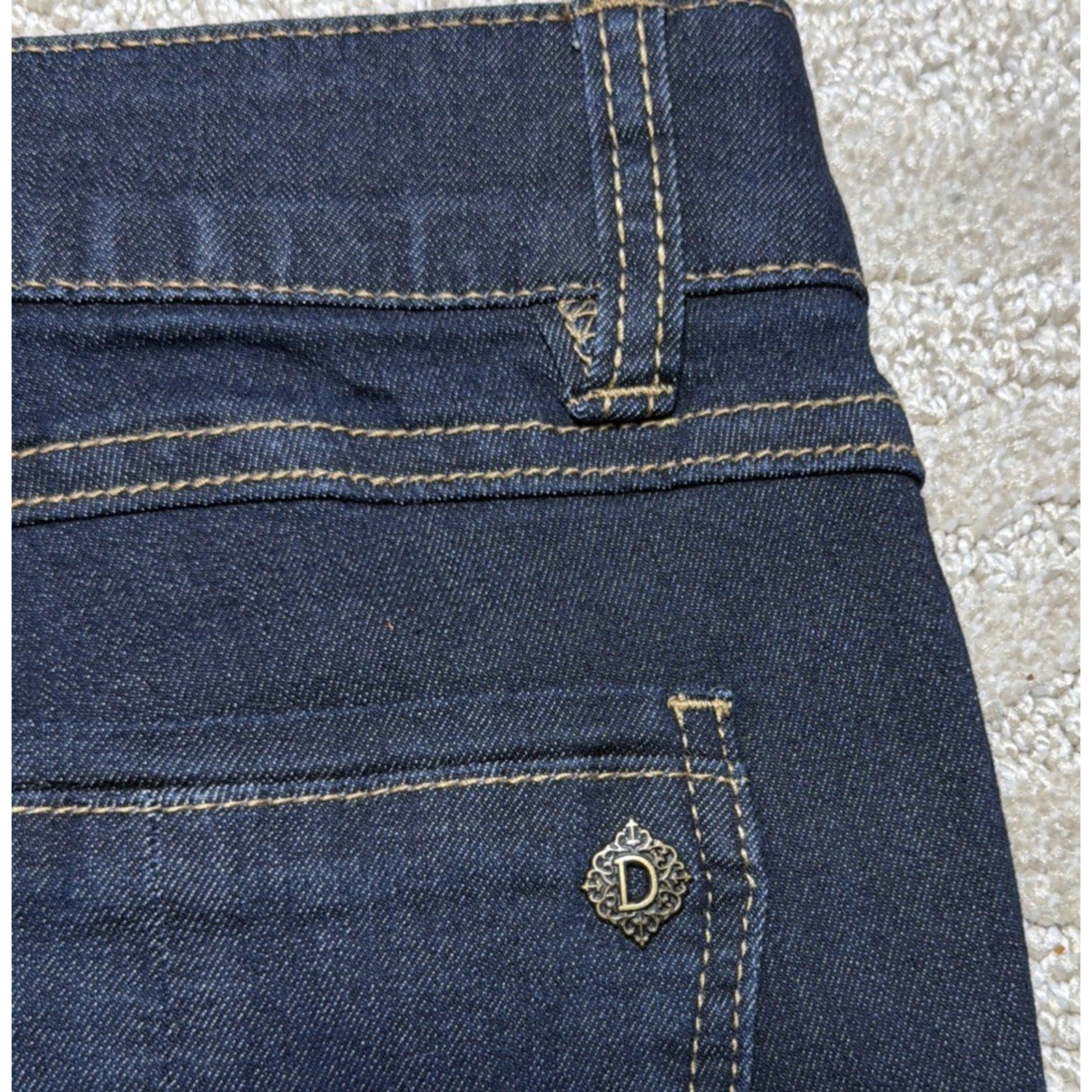 Democracy Jeans Womens 8 Boot Cut Mid Rise Dark Wash Stretch Denim Ab 30x29.5