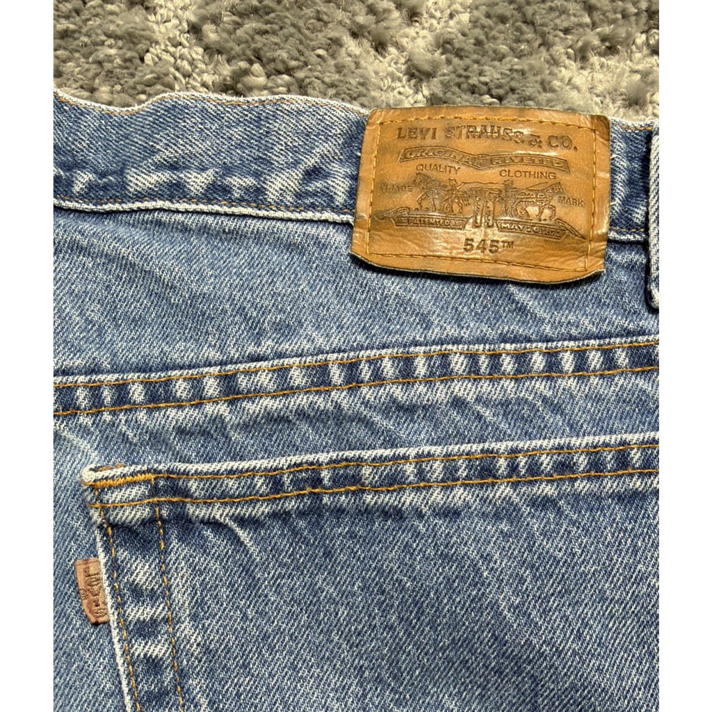 Vtg Levis 545 Orange Tab Jeans Men's Size 42x38 Loose Tapered Denim Y2K 39x37