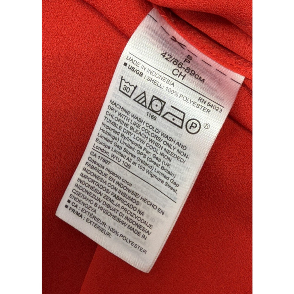 banana republic woman's red Short Sleeve Career Blouse size Small