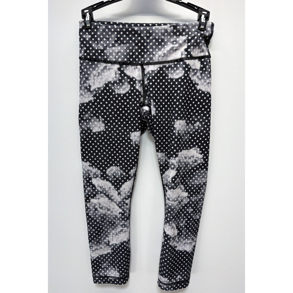 Lululemon Wunder Under II Crop Leggings Dottie Dream Rose Neutral Blush Size 8