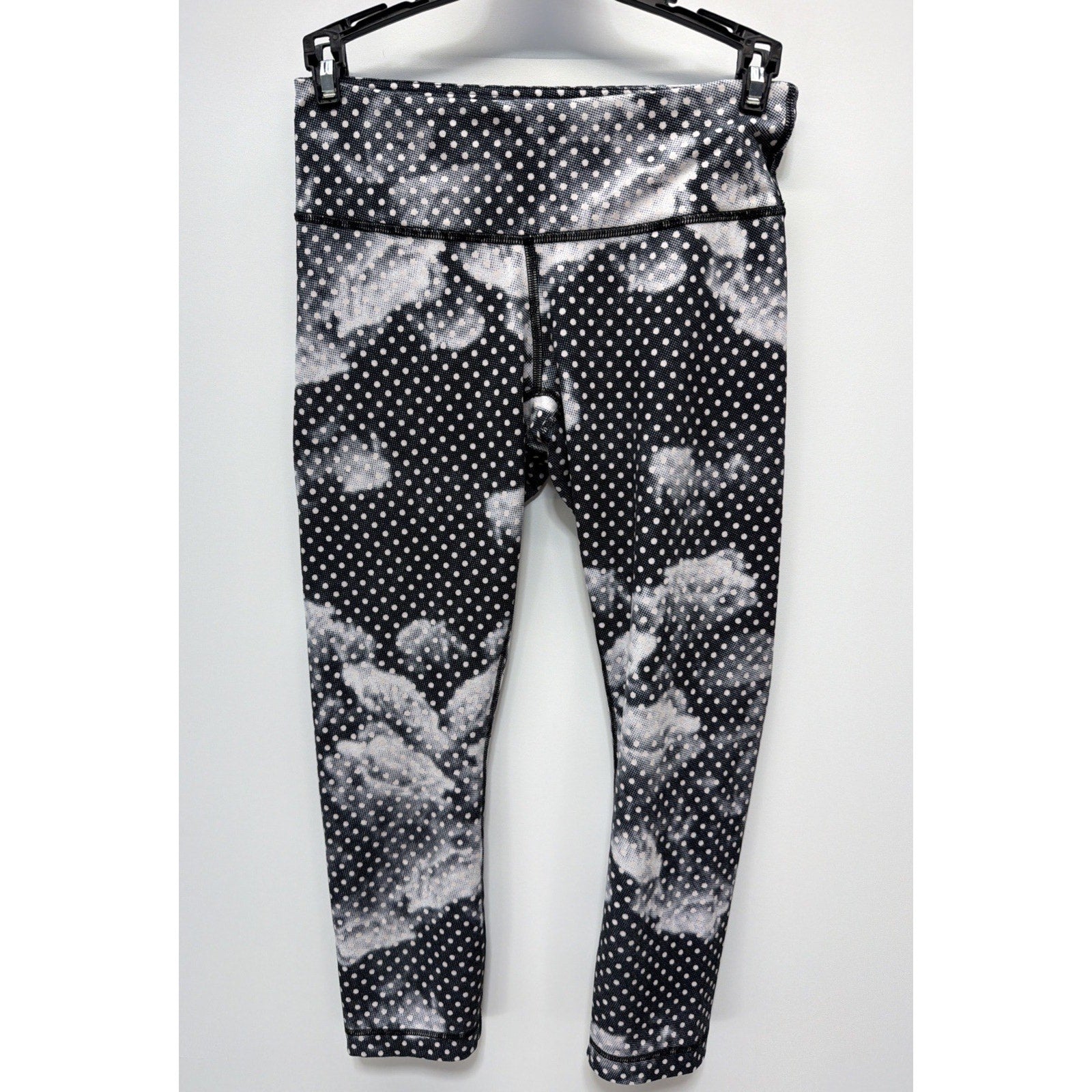Lululemon Wunder Under II Crop Leggings Dottie Dream Rose Neutral Blush Size 8