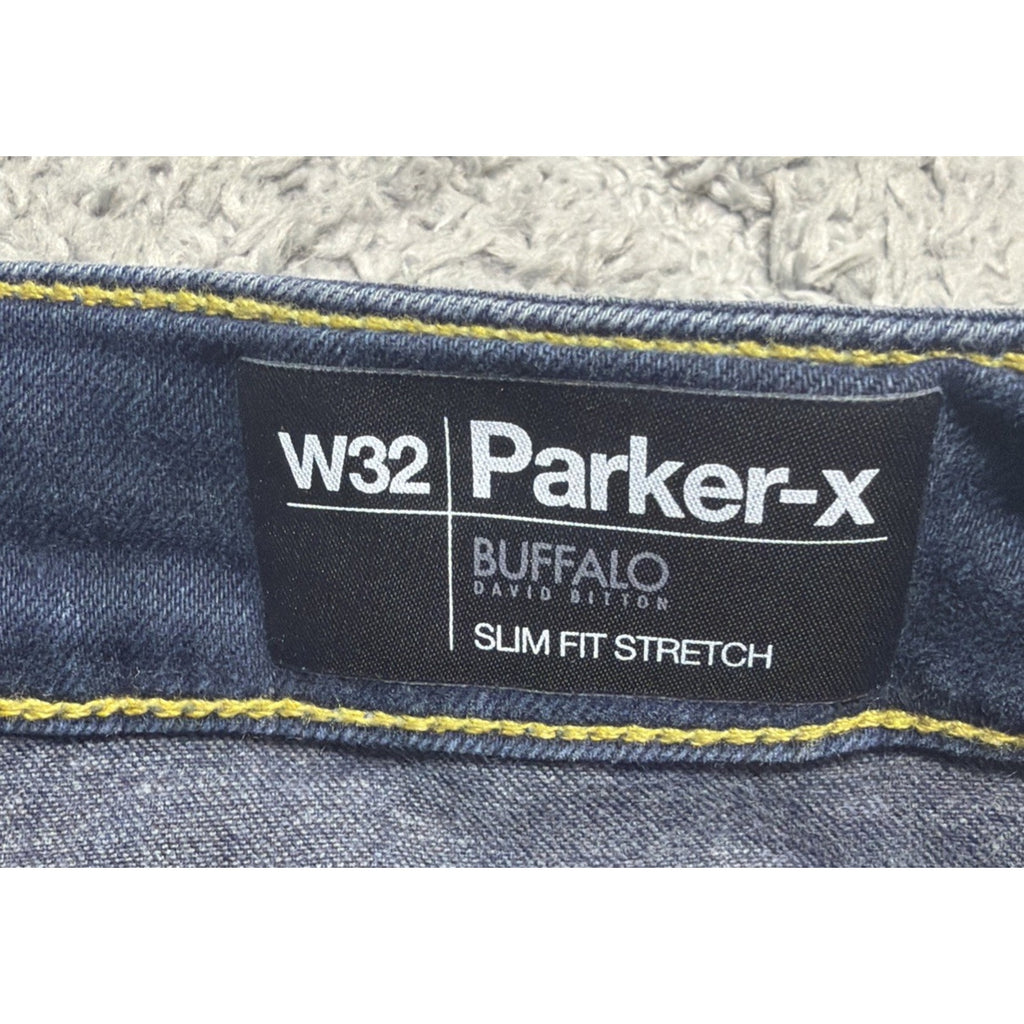 Buffalo David Bitton Parker-X Mens Denim Shorts Dark Wash Slim Fit Stretch 32